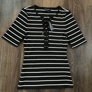 WHBMFORME Lace Up Top